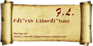 Fürth Liberátusz névjegykártya